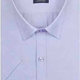 accox Men's Half Sleeves Formal Regular Fit Cotton Plain Shirt(GO540)-picture-52