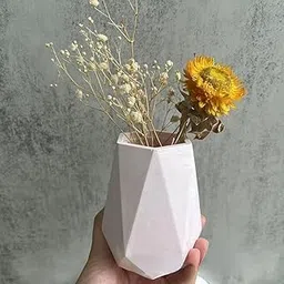 AAI Planet Vase Resin Mold I Hexagon Diamond shape Casting Plaster Silicone Epoxy Candlestick Mould I Succulent Concrete Molds for DIY Handmade Jewelry Storage Candle Pen Holder Flowers Pot Home D�cor-picture-36