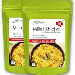 Haritha Foods Millet Khichdi Mix | Gluten Free, Rich in Protein & Fibre | Instant & Nutritious Meal | Made with Natural Ingredients | No Preservatives | Ready in Minutes | 400g (Pack of 2)-image-63