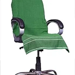 SHREE SHYAM Office Chair Towel, 500 GSM, with Tie Knot (Green)-image-2