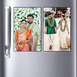 PRINTSWAYS Customized Photo Fridge Magnets (Set of 2) Glossy Finish | Customized Gift, Anniversary, Valentines Day, Birthday | 5 by 3 Inch-image-42