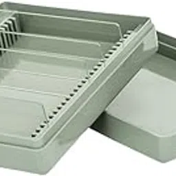 HCG Health Cure Generation 25 Slot Microscope Slide Storage Box | Laboratory Glass Slide Holder with Lid | Durable ABS Material for Medical, Biological, Pathology & School Lab Use – Grey-image-52