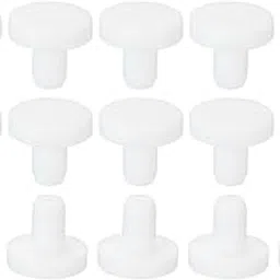 MECCANIXITY Silicone Rubber Solid Plug Soft Flexible Stopper for 4.5-5mm Hole White 15 Pieces-picture-45
