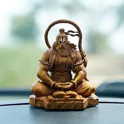 Tail Hanuman Ji Murti Statue for Car Dashboard Hanuman Idol Dhyan Mudra Meditation Bajrangbali Bhagwan for Home Pooja Gift Living Room Decorative Showpiece-picture-41