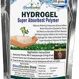 CloudGarden Hydrogel Crystals 385g – Moisture-Retaining Soil Additive for Gardens, Balcony Pots & Lawns – Helps Maintain Root Zone Hydration-picture-39