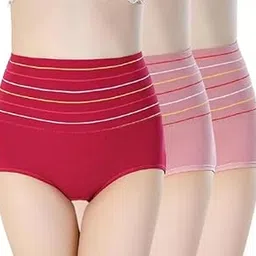 kietties Women's Cotton Blend Bikini (Panty (P3)-Maroon-Pink-Pink_XL)-picture-18