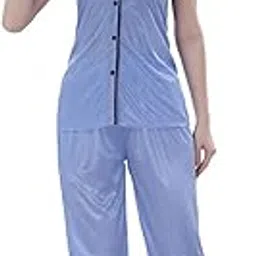 romaisa Women's Satin Solid Nightsuit Regular Length Top and Pyjama (Size - Free Size)-picture-11