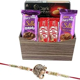 SFU E Com Lovely Handcrafted Basket With Chocolates | Rakhi Chocolate Gift For Brother | Ganesh Rakhi With Chocolates | Rakshabandhan Chocolate Gift | 1020-picture-35