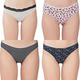 thread sutra Women?s Premium Cotton Panties | Antimicrobial & Breathable | Everyday Comfort with Amazing Fit | Soft Fabric Innerwear for All-Day Freshness & Hygiene | Bikini | Pack of 4 | Multicolour-picture-13