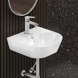 Kohler Span Round Wall mount basin, White, 341cm x 482cm x 172cm, with deck, single tap hole-picture-53