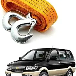 3 Ton Heavy Duty Tow Rope Strap with Steel Hooks (4 Meter, Yellow) – Super Strong Towing Belt for Chevrolet Tavera – Durable Recovery Strap for Emergency Vehicle Pulling-picture-22
