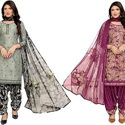 yashika Women's Crepe Dress Material Set for Women | Unstitched Printed Fabric for Kurta Bottom & Dupatta (Pack of 2)-picture-54