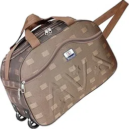 Luggage Travel Duffel Bag with Wheels – Lightweight Bag for Men & Women (Brown)-picture-28