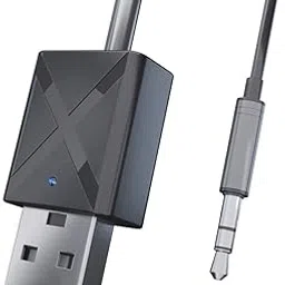 Drumstone (𝗦𝗽𝗲𝗰𝗶𝗮𝗹 𝟭𝟬 𝗬𝗲𝗮𝗿𝘀 𝗪𝗮𝗿𝗿𝗮𝗻𝘁𝘆) 2-in-1 USB Cordless Audio Transmitter Receiver - Stereo Music Adapter with 3.5mm Cable for Home TV, MP3, PC, Car Speaker - Lightweight-picture-28