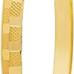 shining jewel - by shivansh Shining Jewel Self Design Amritsari Gold Colour Sikh Kada for Men SJ_3452-picture-34