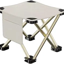 TRENDYNEST Folding 0 Stool Practical with Side Pocket for Gardening 0 Beach 33cmx33cmx32cm White | 0 Furniture | 0 & Hiking-picture-57