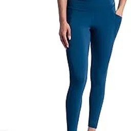 Women's High Rise MW68 Microfiber Elastane Stretch Performance 7/8th Active Wear Leggings with Back Waistband Pocket and Stay Dry Technology-image-24