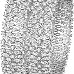 peora Cubic Zirconia Studded Stylish Bangle Set Jewellery for Women (Size-2.6 inch)-picture-47