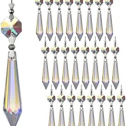 S S Traders 55mm Red Crystal Glass Chandelier Icicle Crystal Prisms Lighting Lamp Decoration Parts (Pack of 25 Pcs)-image-73