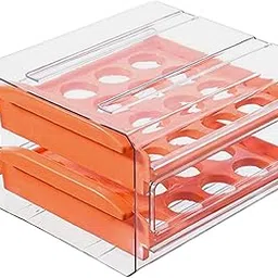 Fridge Egg Storage Box Refrigerator Space Saver Drawer Kitchen Organizer Orange-picture-30