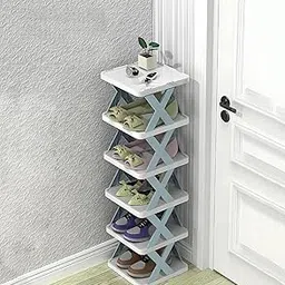 Drumil Foldable 6-Tier Shoe Rack Organizer – No-Assembly Shoe Storage Shelf for Entryway, Bedroom, Closet – Portable, Space-Saving Shoe Stand for Front Door – Sturdy & Waterproof Shoe Tower-image-57