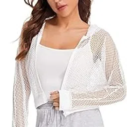 pdkfashions Women's Summer Zip Up Light Weight Long Sleeve Mesh Bomber Jacket-picture-25