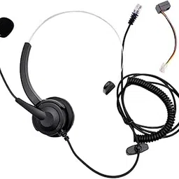 MYADDICTION RJ11 Handsfree Call Center Corded Telephone Monaural Headset Black | Home Telephones & Accessories | Telephone Headsets | consumerelectronics-image-2