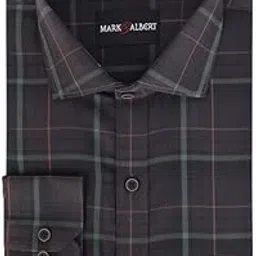 mark & albert Men's Checkered Slim Fit Full Cotton Formal Shirt-picture-16