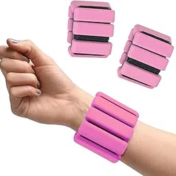 MYHEART The Flexbangle Wrist & Ankle Weights Set, Adjustable & Sweat Resistant for Dance, Exercise, Walking, Jogging, Gymnastics, Yoga, Cardio, Free Size, Pack of 2, 1 Pound - PINK-image-88