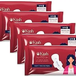 Kiah Comfort Soft Touch Sanitary Pads for Women – 240mm Regular Size | Rash-Free, Leak-Proof, Quick Absorption, Anti-Bacterial, Skin-Friendly | Heavy Flow Protection | Pack of 5 (Each Pack 7 Pads)-picture-32