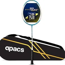 Apacs Z Power 900 RP+ Super Lite (Unstrung, 75g Super Lightweight) Made in Vietnam | Head Heavy | Extra Slim Shaft | Japanese High Modulus Graphite Badminton Racket with Free Full Cover (Yellow Blue)-picture-15