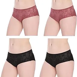 mubba Bikini Style Women Seamless Panties Combo Pack of 4 (M) Multicolour-picture-31