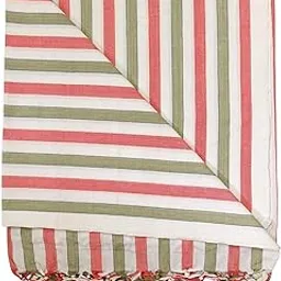 EthnicAlive Bhagalpuri Andi Dull Chadar White Red Green Strip-image-64