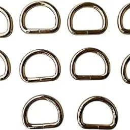 THREAD STORY® | D-Rings Semi-Circular for Bags, Purses & Belts - Durable Metal D-Ring Loops for Sewing, Keychains & Decorative Accessories – Gold & Silver(Pack of 10)-image-89