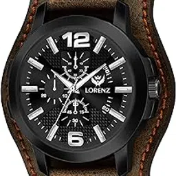 lorenz Two-in-one Detachable Bracelet Strap Analogue Watch for Men | Watch for Boys (Brown) | MK-4027R-picture-23