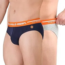 u.s. polo assn. Men Logo Waistband Cotton Stretch IYAH Briefs - Pack of 2-picture-36