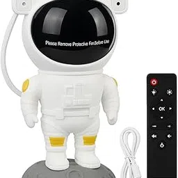 DEFLY Astronaut Light Projector – 360° Galaxy Star Projector with Timer & Remote Control, Ideal for Kids Bedroom Ceiling, Gaming Room, Home Decor, and Parties (Corded Electric)-picture-30