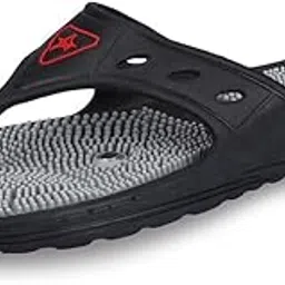 Unistar Black Acupressure Slippers|Flip-Flops|Natural Leg Foot Massager Slippers For Men's & Women's Size -10-image-22