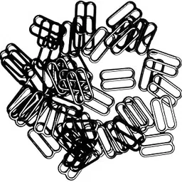 EXPORA 100x Metal Black Lingerie Hardware Sewing Clip Hook Eye 15mm for Bra Straps-picture-11