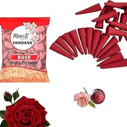 SHIVAJI Vandana Dhoop Cones – Rose Fragrance (Highly Perfumed), 100g | Long-Lasting Scent | Dhoopbatti Charcoal Free Natural Ingredients | Ideal for Puja, Meditation & Home Use-picture-12