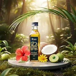 Ria's Herbal Coconut Hair Oil for Men & Women | Hair Fall Control Oil for Dry Damaged Hair | Handmade Natural Hair Oil, Restores Shine | Organic Hair Oil for Hair Growth & Reduces Hair Fall | 100 ml-picture-37