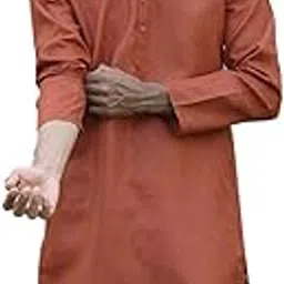 kraft india Men's Cotton Woven self Design Regular Fit Casual Kurta-picture-19