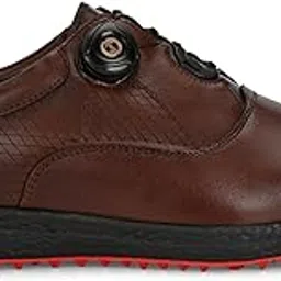 pro ase sport PRO ASE Golf Shoe | Light Weight | Waterproof | Black/Tan Brown/White Brown | Golf Shoe with Button Type LACE UP-picture-17