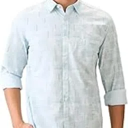 parx Men Slim Fit Print Pattern Pure Cotton Semi Cutaway Collar Full Sleeve Casual Shirt-picture-10