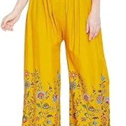 Meyara Flower Printed Casual Rayon Palazzo-Pant for Girls & Women-picture-49
