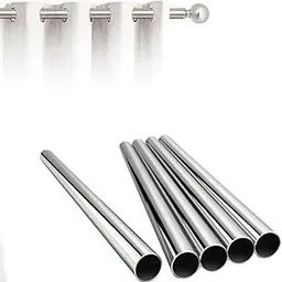 HIRAAZ HOUZZ |Multipurpose SS Pipes for Door, Window, Home and Office| Rustproof | 1 inch diameter Size - 24 Inches (2 Feet, 1 Pipe)(Bracket/holder is not included) image 1