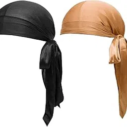 2PCS Durag, Pirate Head Scarf, Comfortable Pirate Accessories,Bandana for Men,Vintage Fashion Accessories-picture-28