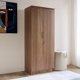 neuspace Duo Engineered Wood 2 Door Wardrobe (Finish Color - Leon Teak, Knock Down)-picture-22