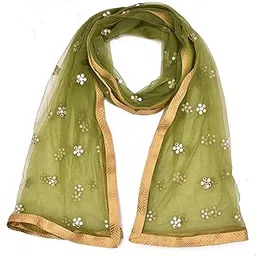 youthquake Women's Embroidered Net Dupatta-picture-35