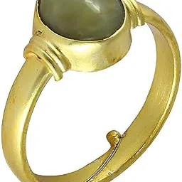 bl fedput 10.25 Ratti 9.45 Carat Cat's Eye Lehsunia Stone Ring Silver Adjustable Ring for Men-picture-52